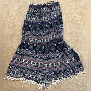 Blue patterned romper